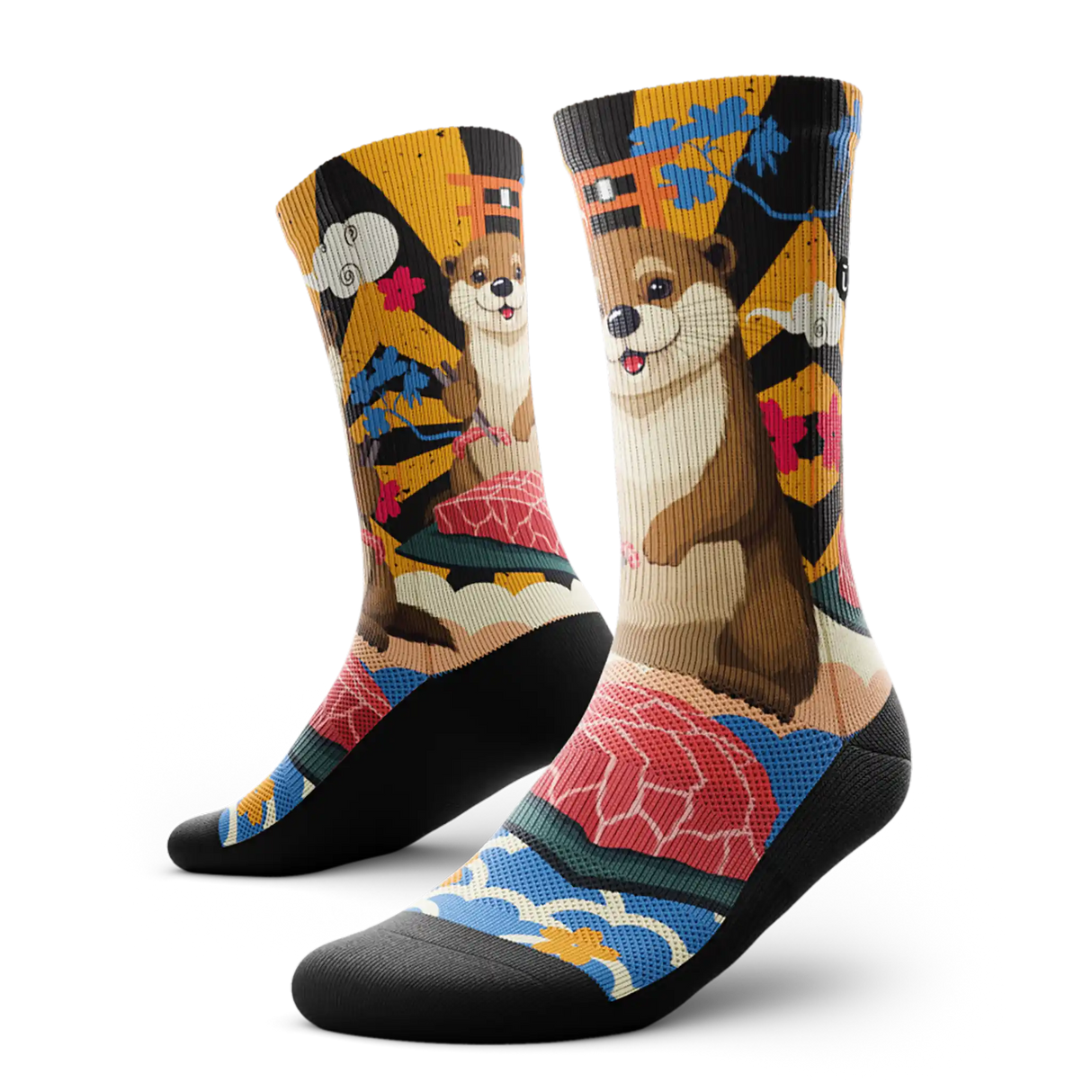 Outway Wagyu Waddle Crew Chaussette de course à pied unisexe - Brun / Orange