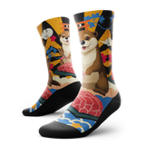 Outway Wagyu Waddle Crew Chaussette de course à pied unisexe - Brun / Orange