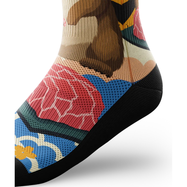 Outway Wagyu Waddle Crew Chaussette de course à pied unisexe - Brun / Orange