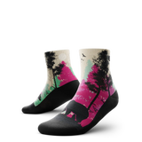 Outway Wild Spectrum Quarter Chaussette de course à pied unisexe - Noir / Rose