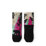 Outway Wild Spectrum Quarter Chaussette de course à pied unisexe - Noir / Rose