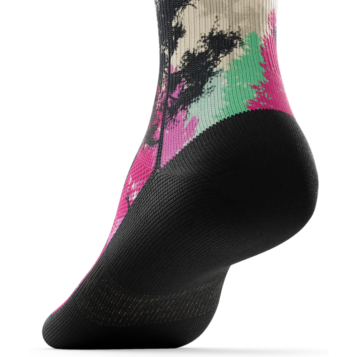 Outway Wild Spectrum Quarter Chaussette de course à pied unisexe - Noir / Rose