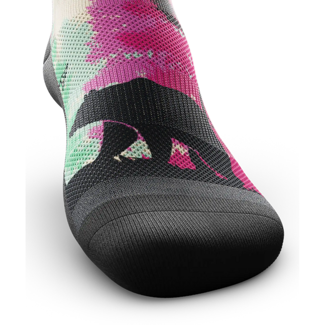Outway Wild Spectrum Quarter Chaussette de course à pied unisexe - Noir / Rose