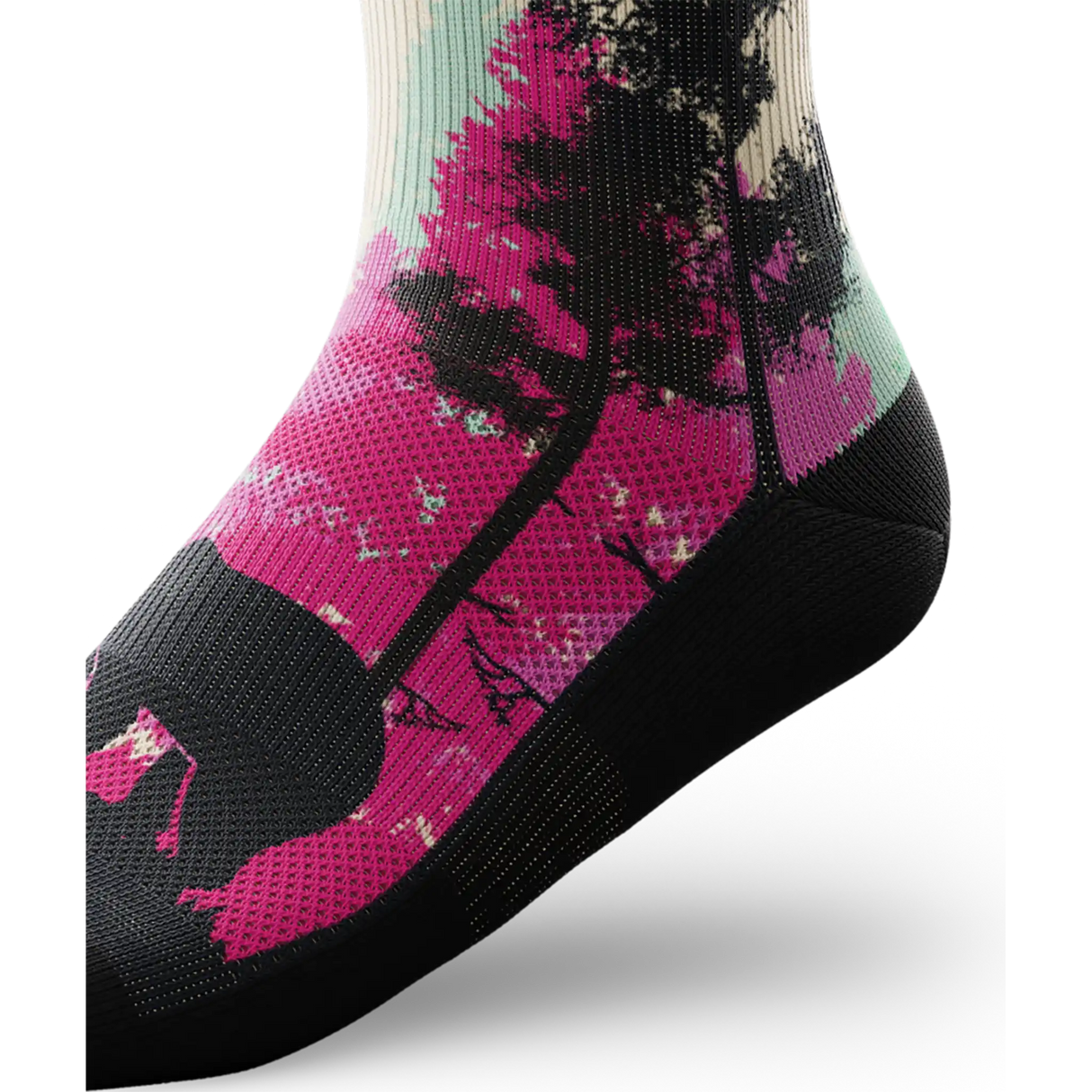 Outway Wild Spectrum Quarter Chaussette de course à pied unisexe - Noir / Rose