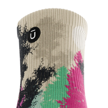 Outway Wild Spectrum Quarter Chaussette de course à pied unisexe - Noir / Rose