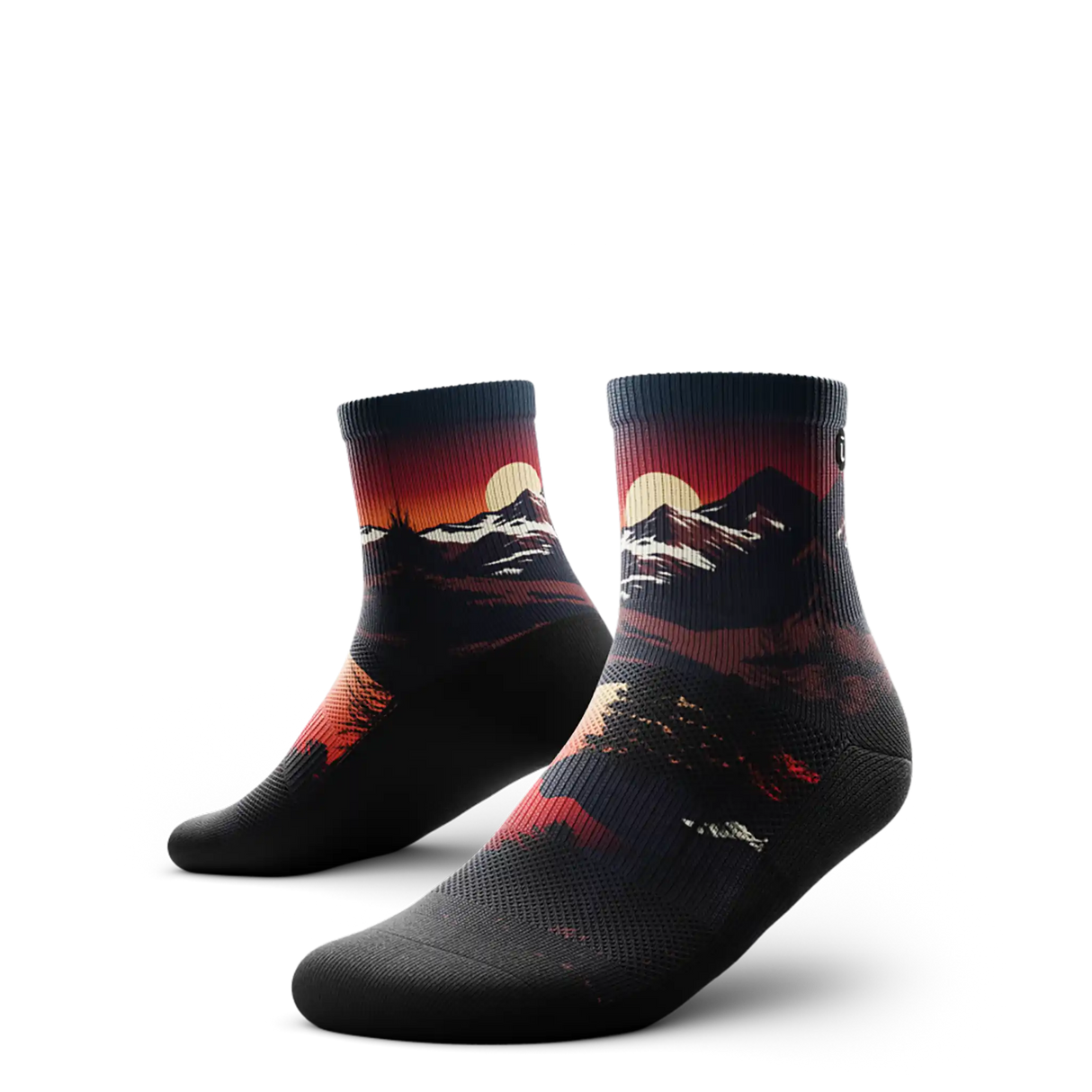 Outway Wildcrest Quarter Chaussette de course à pied unisexe - Noir / Orange