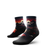 Outway Wildcrest Quarter Chaussette de course à pied unisexe - Noir / Orange