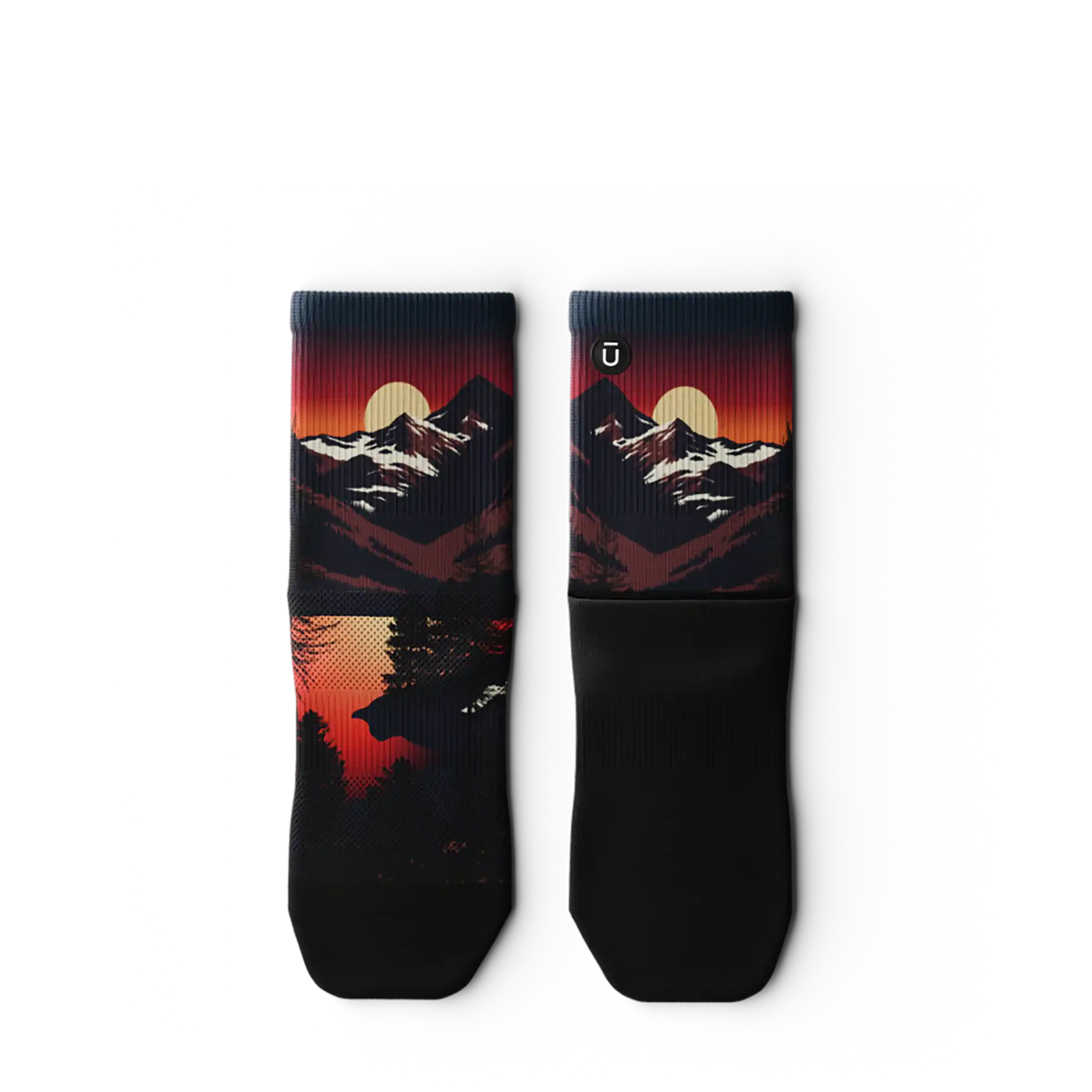 Outway Wildcrest Quarter Chaussette de course à pied unisexe - Noir / Orange