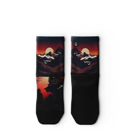 Outway Wildcrest Quarter Chaussette de course à pied unisexe - Noir / Orange