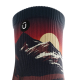 Outway Wildcrest Quarter Chaussette de course à pied unisexe - Noir / Orange