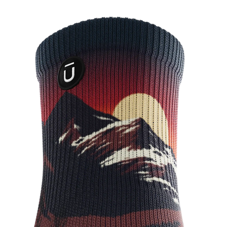 Outway Wildcrest Quarter Chaussette de course à pied unisexe - Noir / Orange