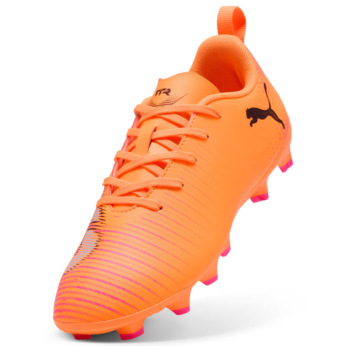 Puma Future 8 Play FG/AG junior chaussures de soccer à crampons - Heat Fire / PUMA Black / Ravish