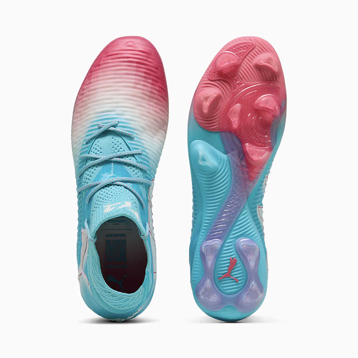 Puma Future 8 Ultimate Re-Charge FG crampons de soccer paire - Hero Blue / Sunset Pink / Garnet Rose