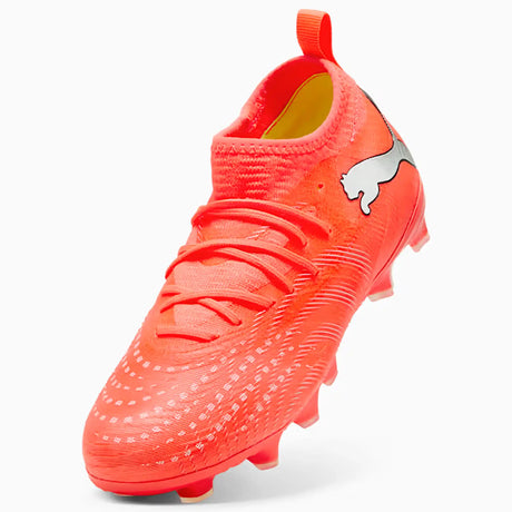 Puma Future 9 Match FG/AG chaussures de soccer à crampons junior - Glowing Red / Puma White / Puma Black / Puma Silver