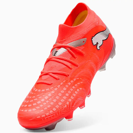 Puma Future 9 Match FG/AG Wn's chaussures de soccer à crampons femme - Glowing Red / Puma White / Puma Black / Puma Silver