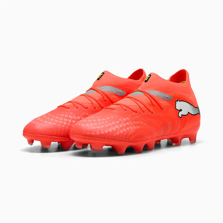 Puma Future 9 Pro FG/AG chaussures de soccer à crampons enfant - Glowing Red / Puma White / Puma Black / Puma Silver