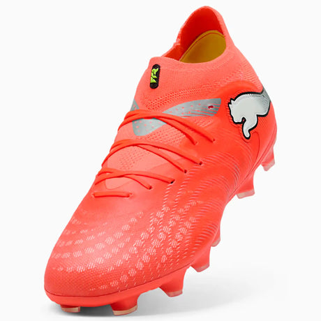 Puma Future 9 Pro FG/AG chaussures de soccer à crampons enfant - Glowing Red / Puma White / Puma Black / Puma Silver