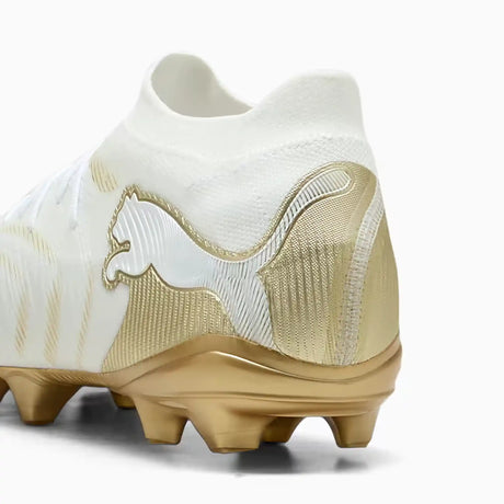 Puma Future 9 Match FG/AG chaussures de soccer à crampons - Puma White / Metallic Gold / Black