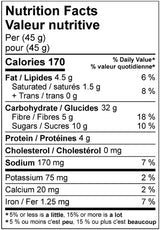 Nutrition facts - Krono Pretzel & Chocolate Energy Rice Cake