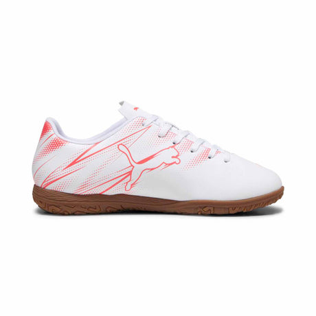 Puma Attacanto IT junior chaussure de soccer intérieur enfant - Puma White / Fire Orchid