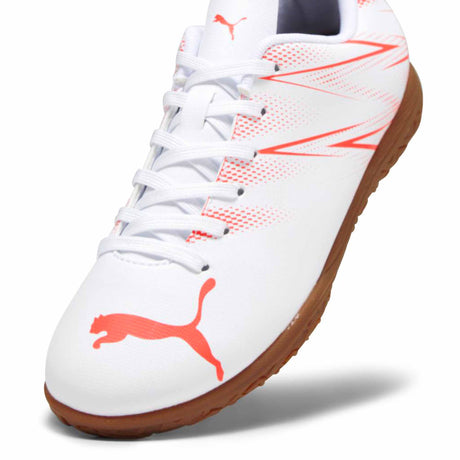 Puma Attacanto IT junior chaussure de soccer intérieur enfant - Puma White / Fire Orchid