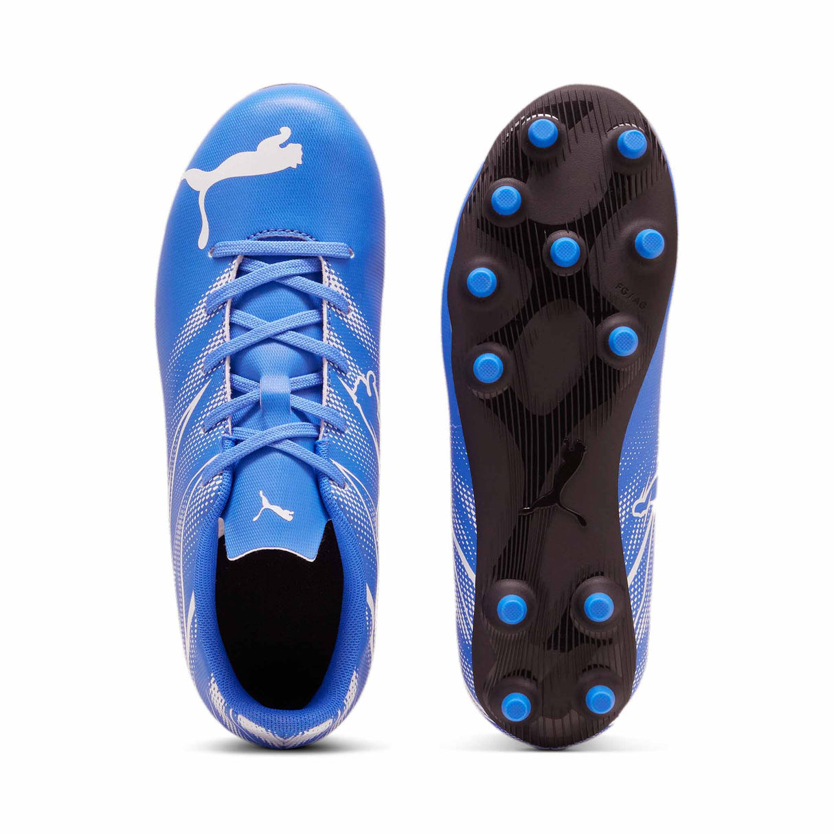 Puma Attacanto FG/AG Junior chaussure de soccer enfant - Bluemazing / Puma White
