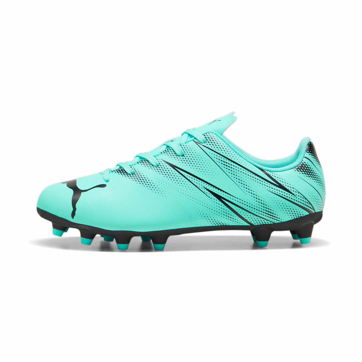 Puma Attacanto FG/AG Junior chaussure de soccer enfant - Electric Peppermint / Puma Black