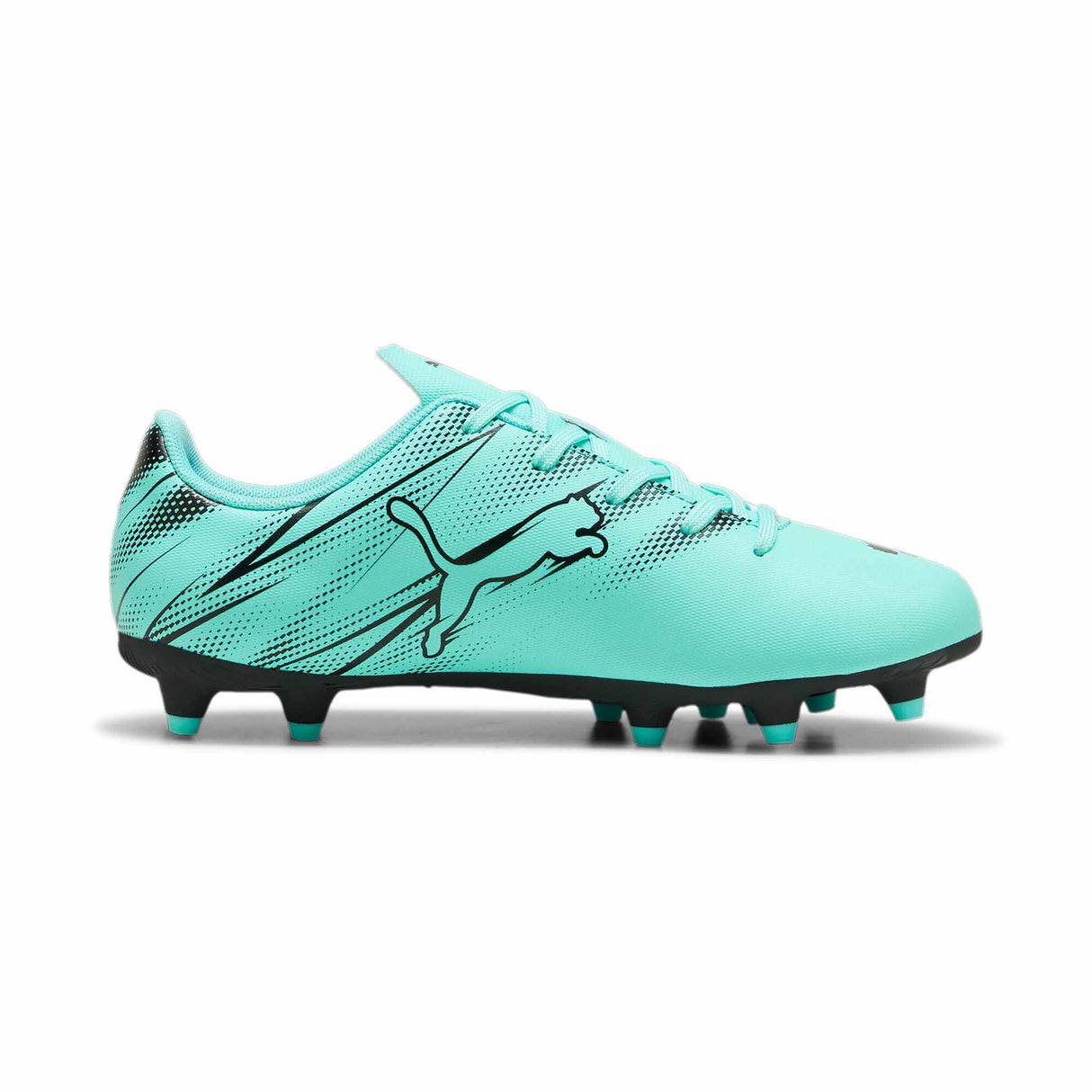 Puma Attacanto FG/AG Junior chaussure de soccer enfant - Electric Peppermint / Puma Black
