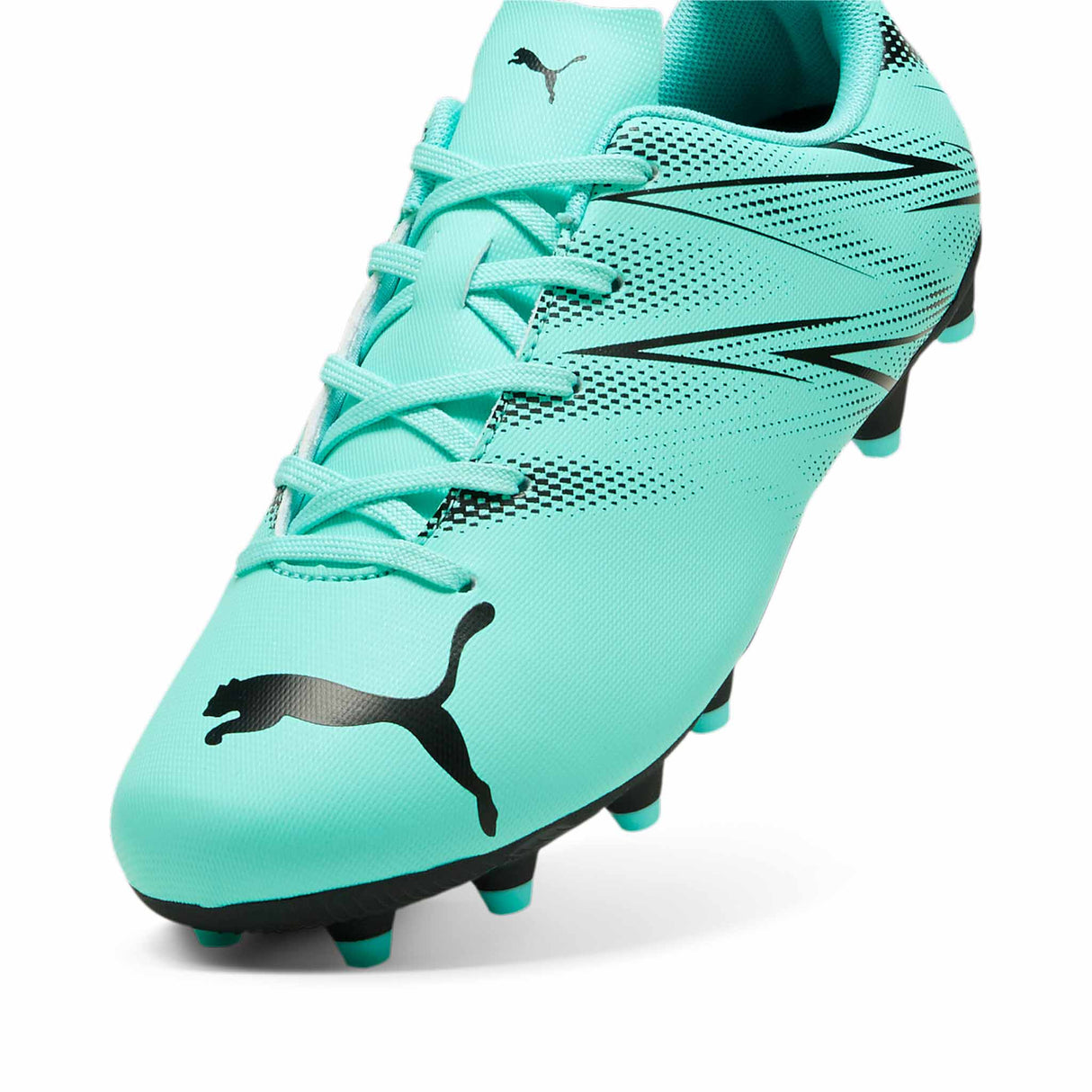 Puma Attacanto FG/AG Junior chaussure de soccer enfant - Electric Peppermint / Puma Black