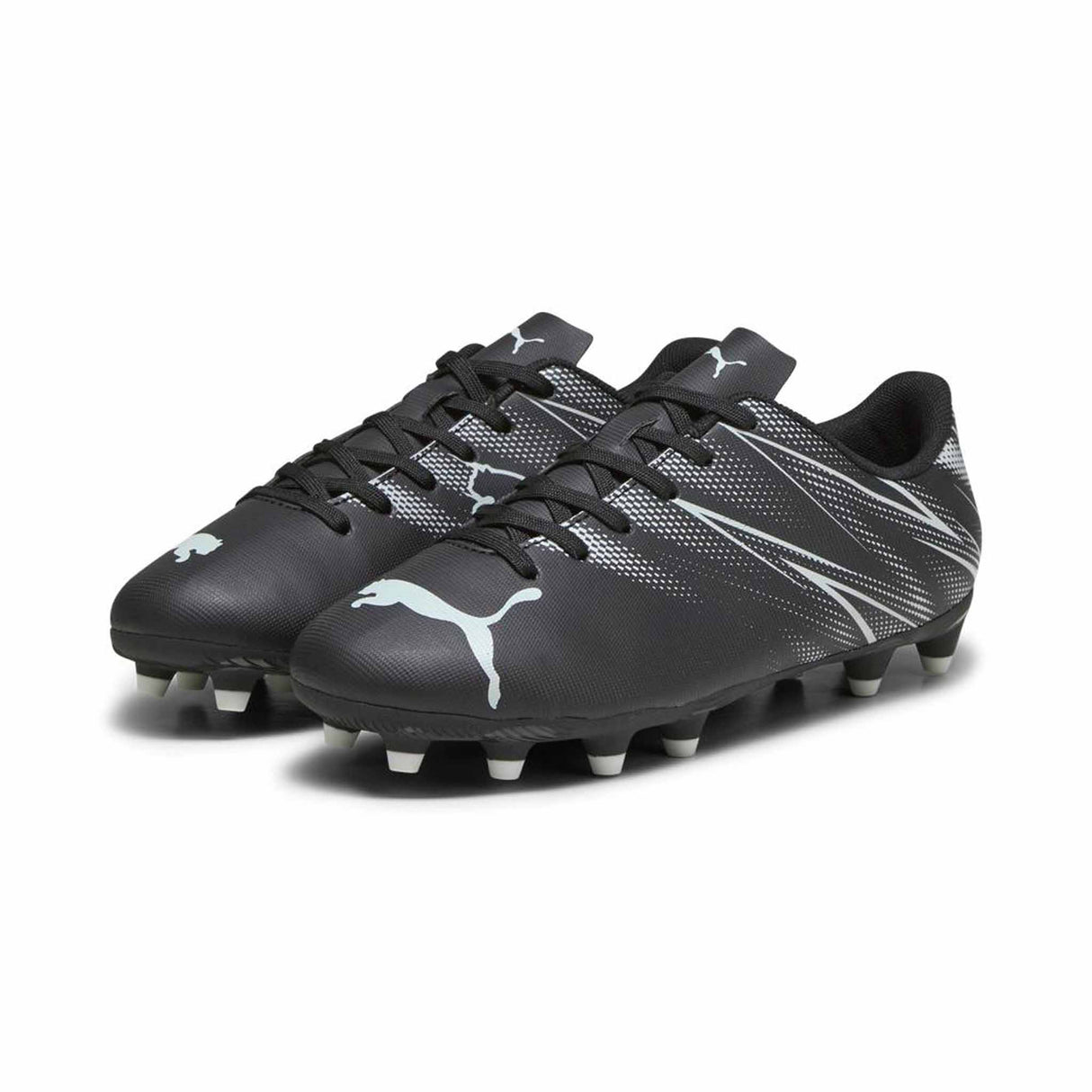 Puma Attacanto FG/AG Junior chaussure de soccer enfant - Puma Black / Team Silver