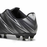 Puma Attacanto FG/AG Junior chaussure de soccer enfant - Puma Black / Team Silver