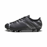 Puma Attacanto FG/AG Junior chaussure de soccer enfant - Puma Black / Team Silver