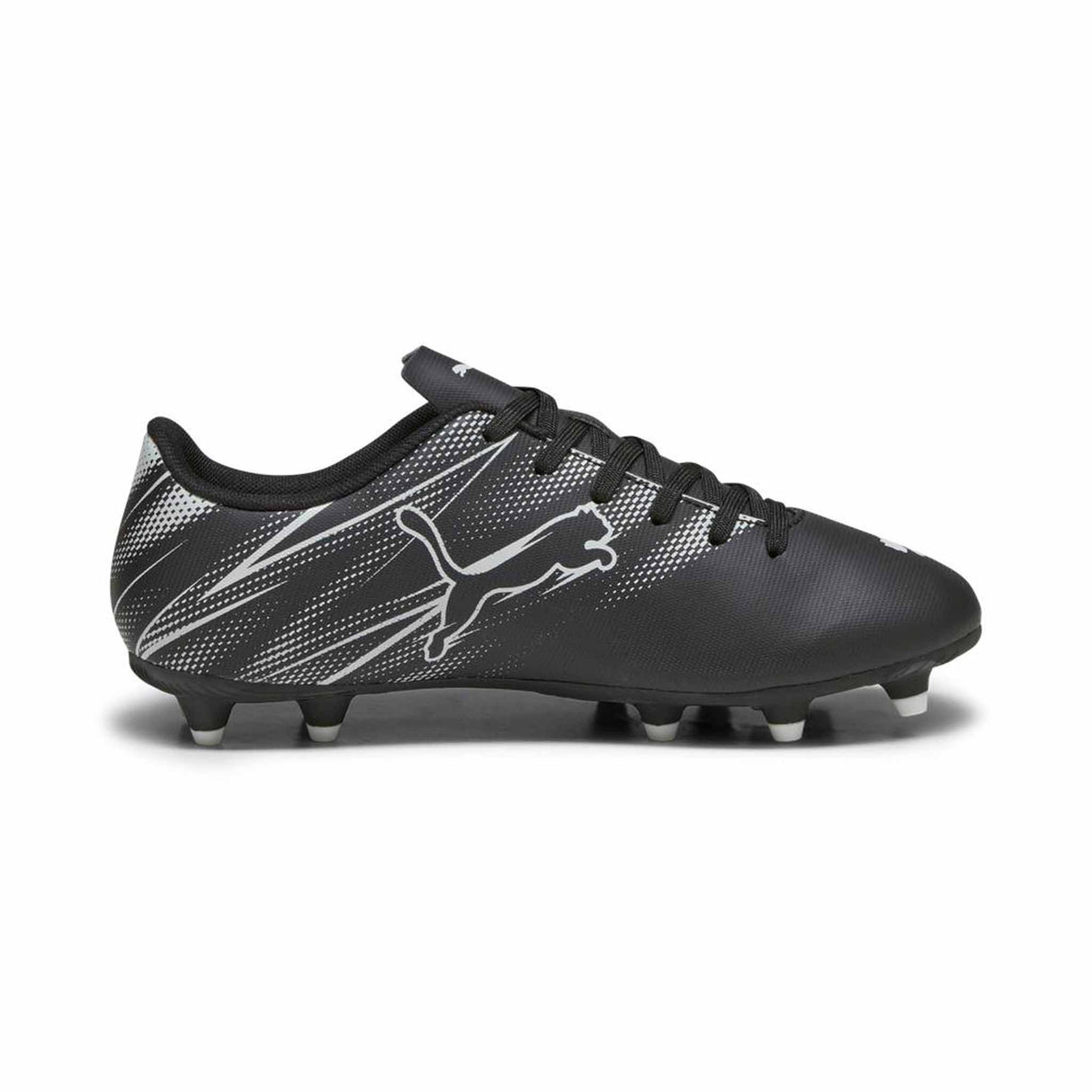 Puma Attacanto FG/AG Junior chaussure de soccer enfant - Puma Black / Team Silver