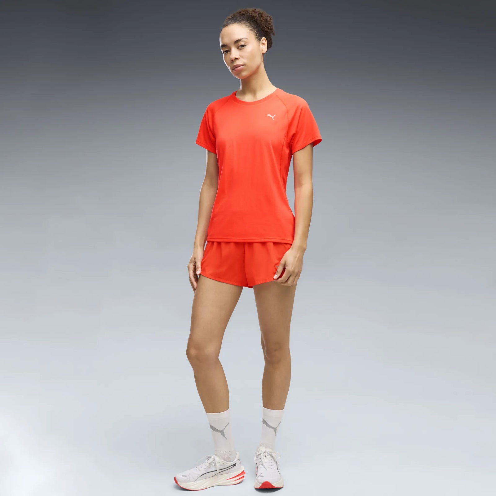 Puma Deviate Pure Nitro Women's Running Shoes - Puma White / Ultra Red