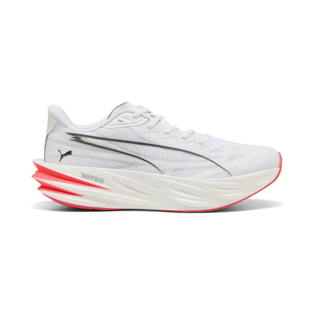 Puma Deviate Pure Nitro Women's Running Shoes - Puma White / Ultra Red