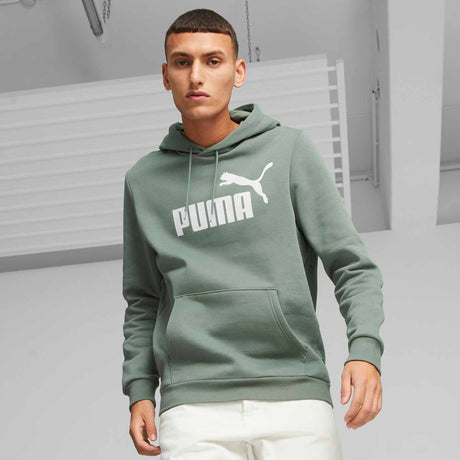 Puma Essential Big Logo Hoodie FL sweatshirt à capuchon molletonné pour homme - Eucalyptus