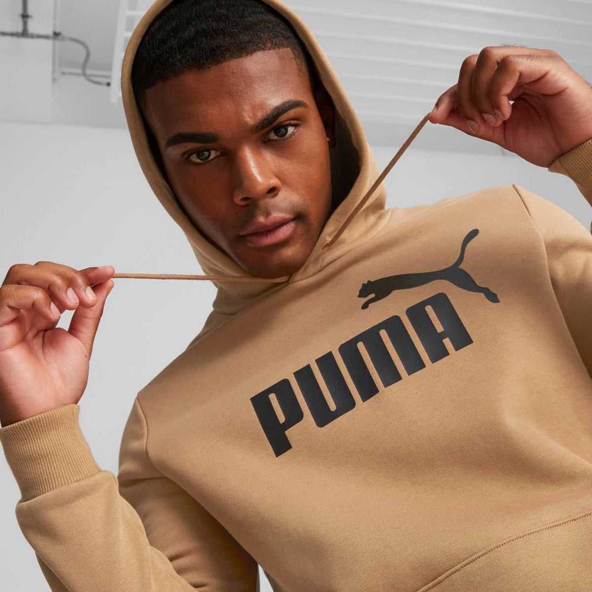 Puma Essential Big Logo Hoodie FL sweatshirt à capuchon molletonné pour homme - Toasted
