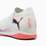 Puma Future 8 Match IT Futsal chaussures de soccer intérieur adulte -White / Black / Glowing Red