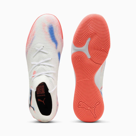 Puma Future 8 Match IT Futsal chaussures de soccer intérieur adulte -White / Black / Glowing Red