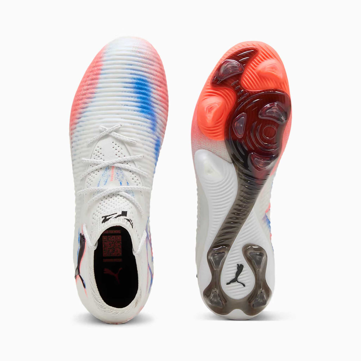 Puma Future 8 Ultimate FG chaussures de soccer à crampons femme - PUMA White / PUMA Black / Glowing Red
