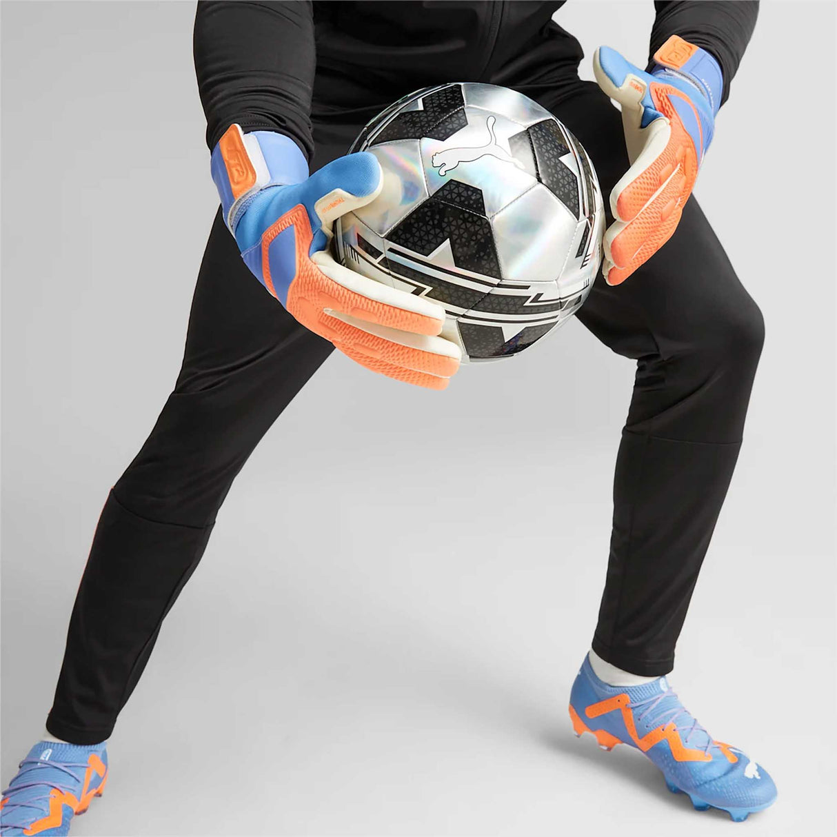 Puma Future Match NC gants de soccer cope negative live- orange / bleu