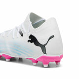 Puma Future 7 Match FG/AG chaussures de soccer à crampons junior - Puma White / Puma Black / Poison Pink
