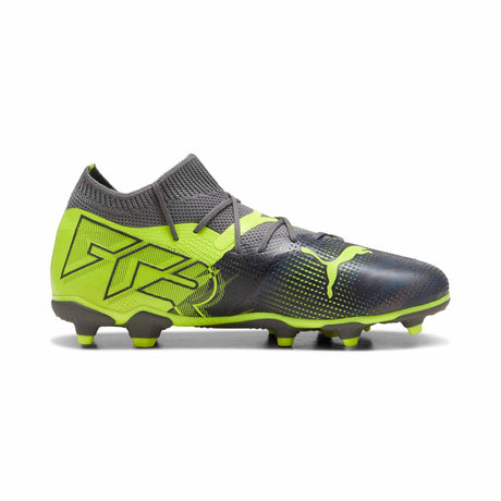 Puma Future 7 Match Rush FG/AG souliers de soccer a crampons junior lateral- Strong Gray / Cool Dark Gray / Electric Lime