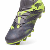 Puma Future 7 Match Rush FG/AG chaussures de soccer a crampons pointe-Strong Gray / Cool Dark Gray / Electric Lime