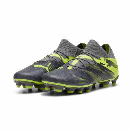 Puma Future 7 Match Rush FG/AG chaussures de soccer a crampons -Strong Gray / Cool Dark Gray / Electric Lime