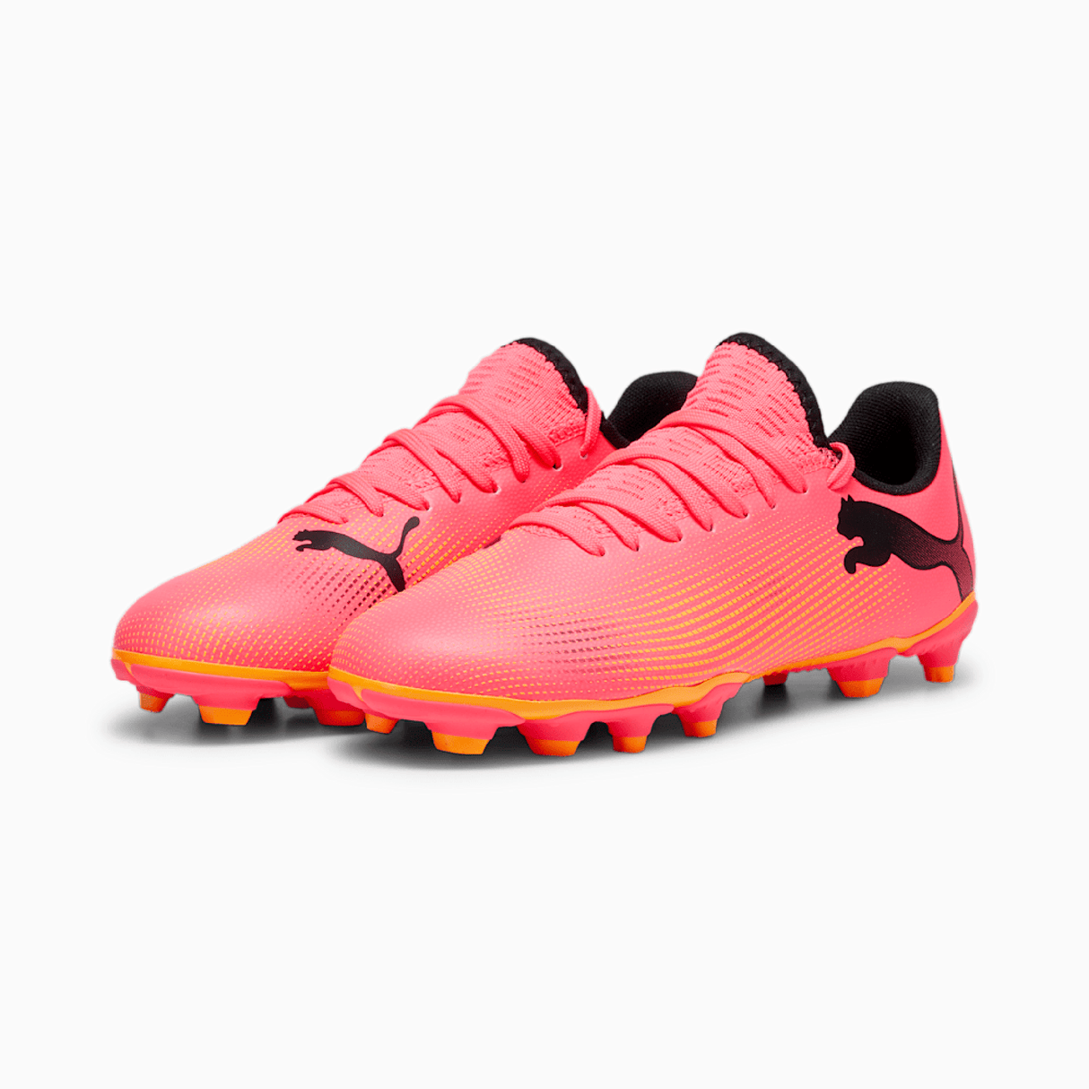 Puma Future 7 Play FG/AG chaussures de soccer à crampons junior paire - Sunset Glow / Puma Black