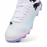 Puma Future 7 Play FG/AG chaussures de soccer à crampons junior - Puma White / Poison Pink / Puma Black