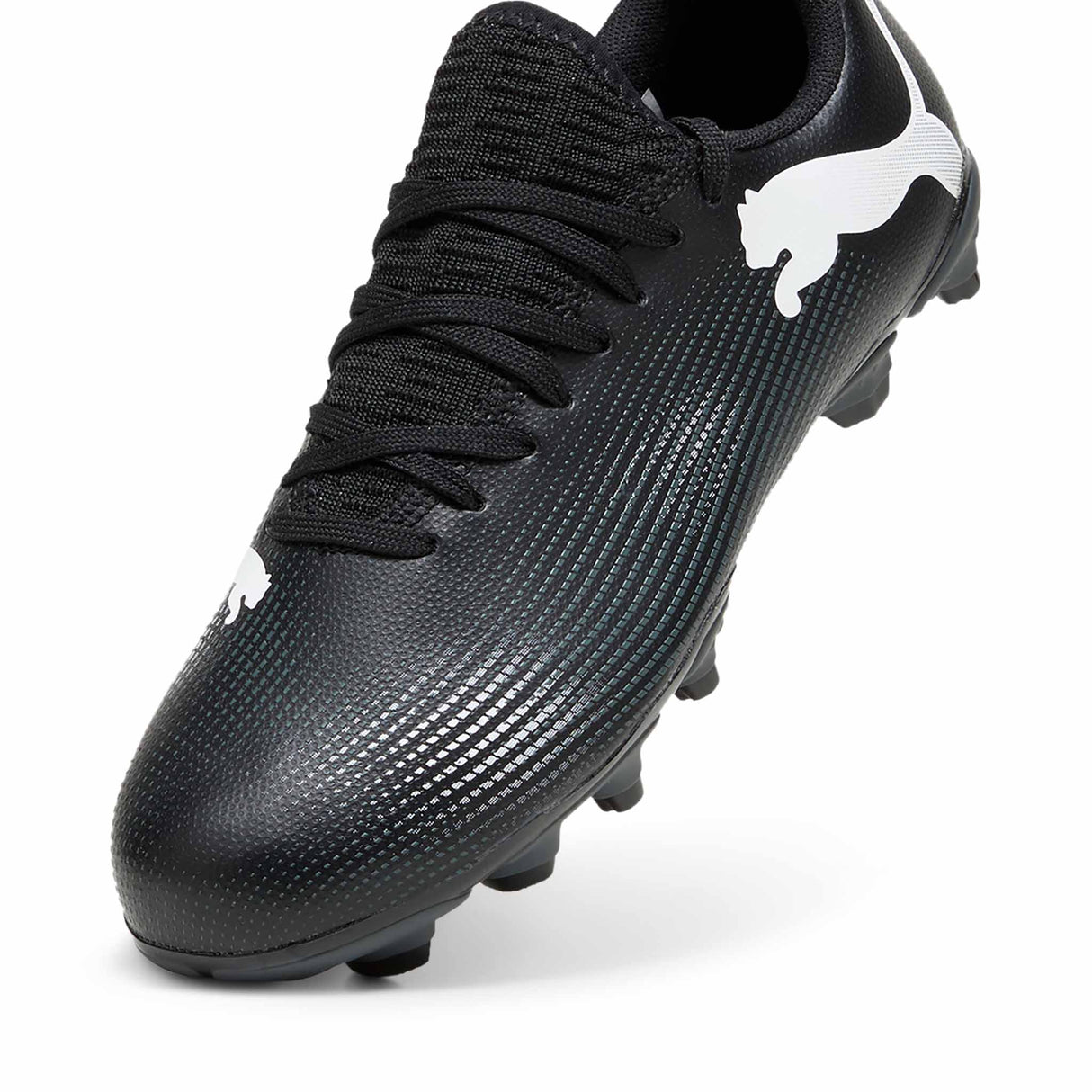 Puma Future 7 Play FG/AG chaussures de soccer à crampons junior - Puma Black / Puma White