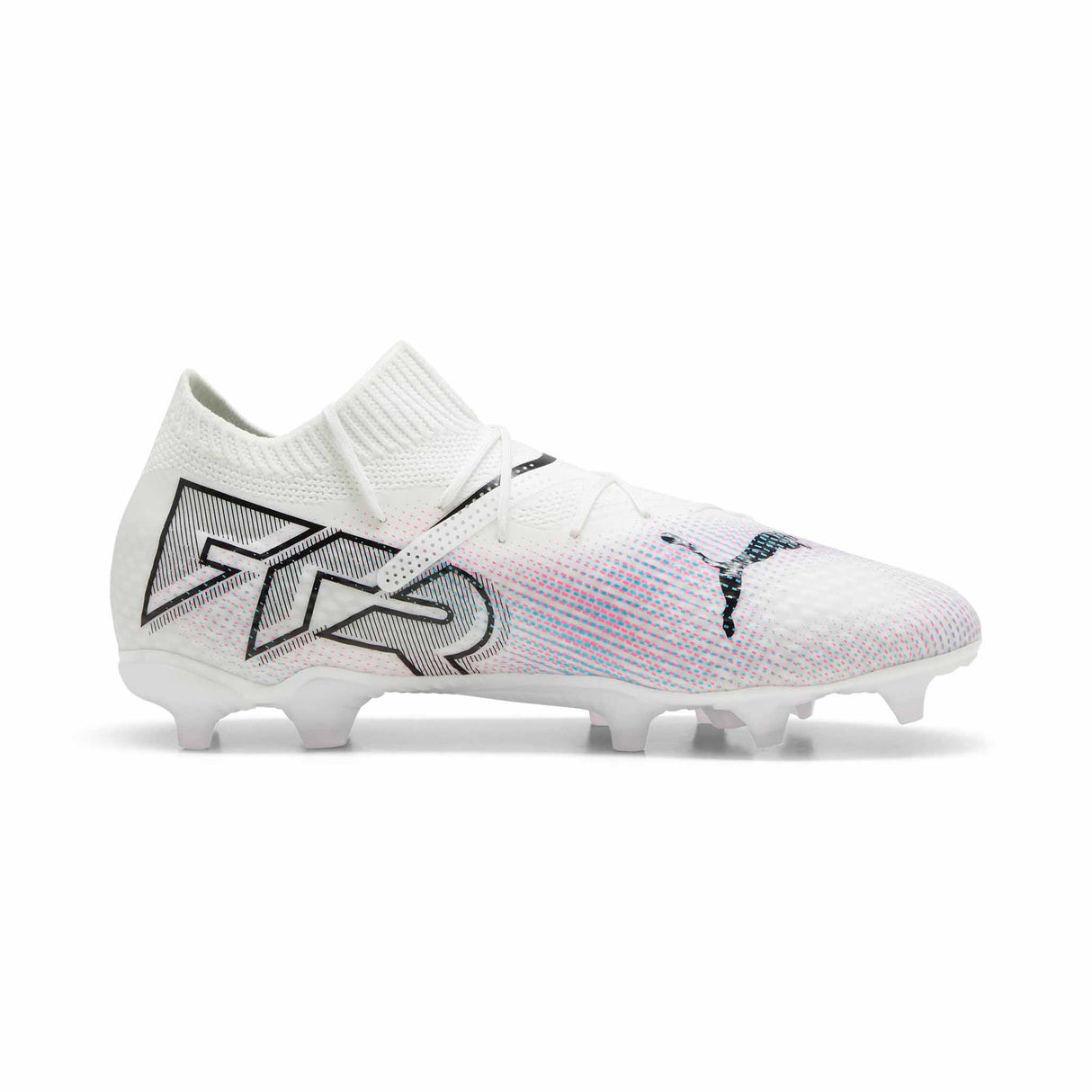 Puma Future 7 Pro FG/AG chaussures de soccer à crampons junior - Puma White / Puma Black / Poison Pink