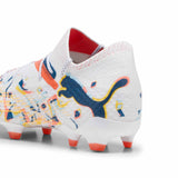 Puma Future 7 Ultimate Creativity FG/AG chaussures de soccer à crampons - Puma White / Hot Heat / Sunstream